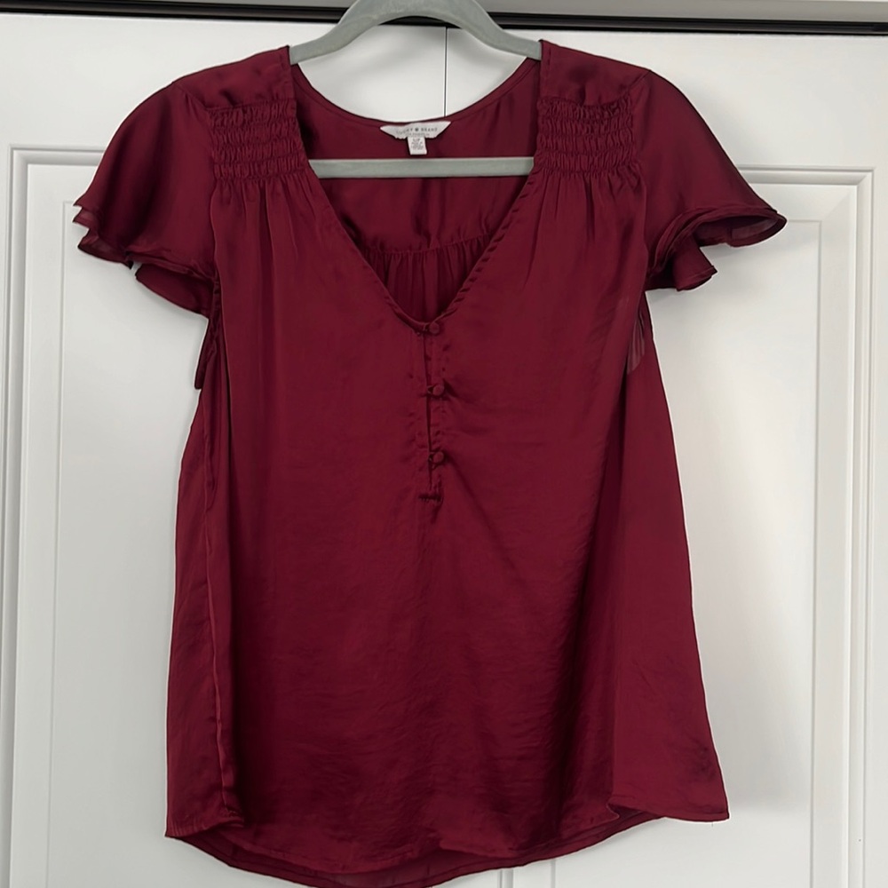 Burgundy top